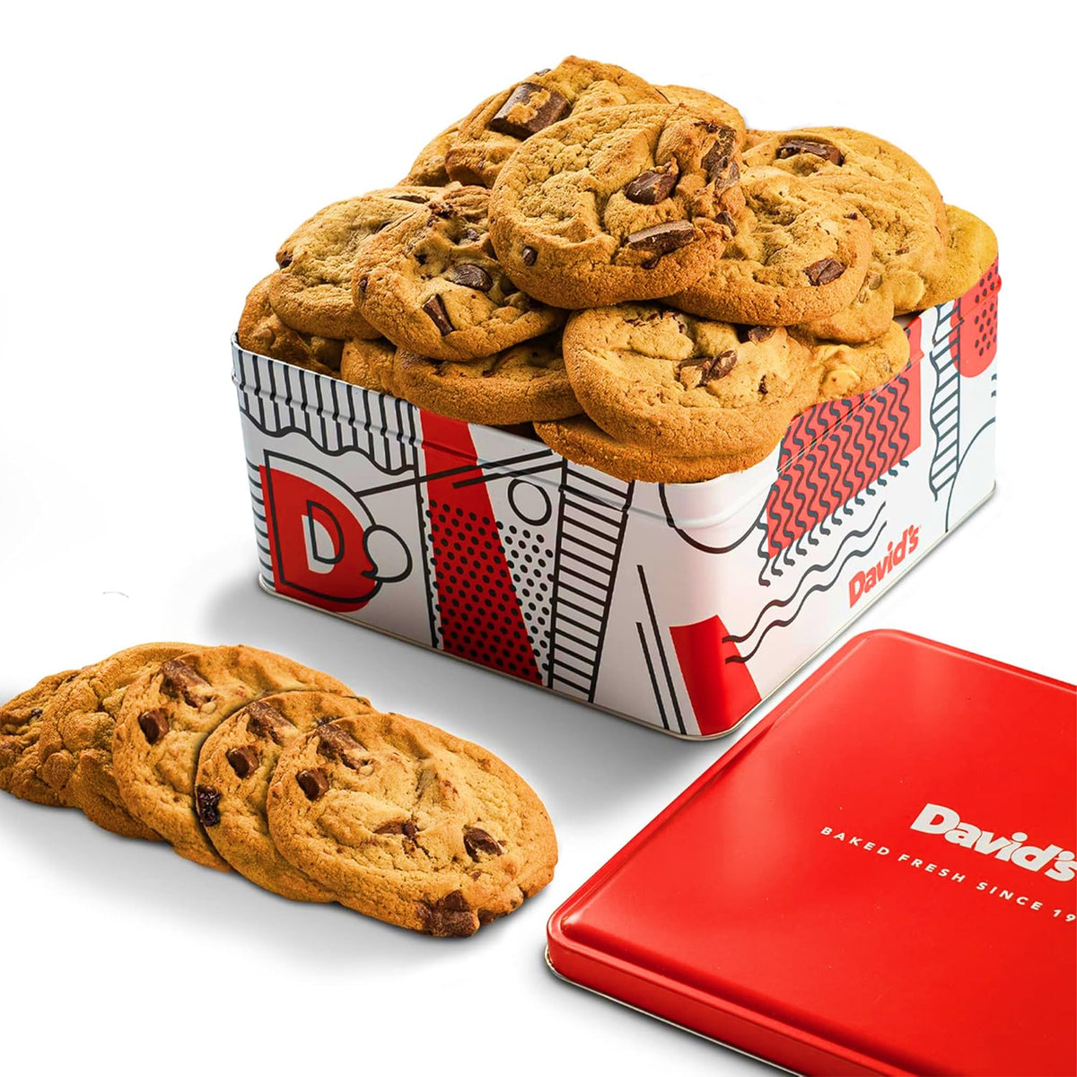 David's Cookies 2lb chocolate chunks cookie assortment for sharing and gifting.