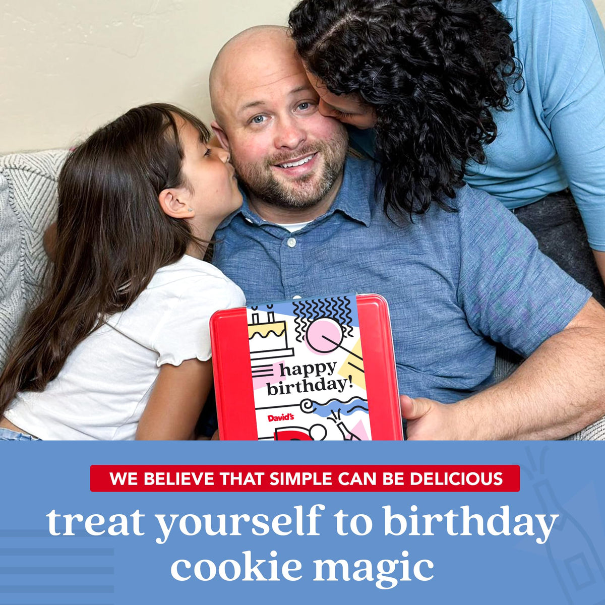 David's Cookies two-pound tin is perfect for sharing with loved ones