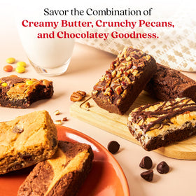 David's Cookies brownie slices close-up showing fudgy texture and rich chocolate