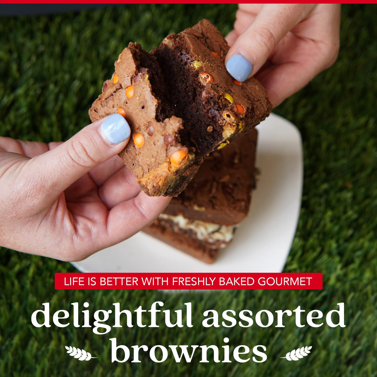 David's Cookies brownies are perfect for sharing at gatherings