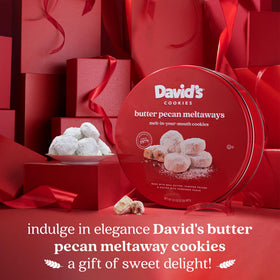 David's Cookies Butter Pecan Meltaways on serving plate inviting indulgent bites