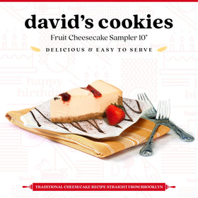 David's Cookies Cheesecake pre-sliced wedges ready for easy serving at parties