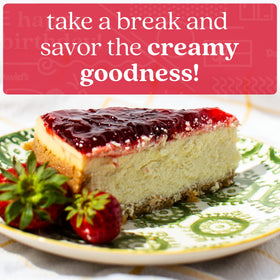 David's Cookies strawberry cheesecake exterior shows golden crust and cream filling.