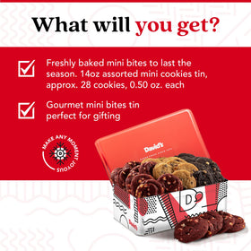 David's Cookies chocolate chip mini cookies in a convenient assortment
