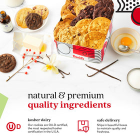 David's Cookies assortment of classic to unique flavors, great for sharing