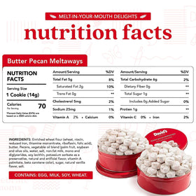 David's Cookies butter pecan meltaway pairs well with coffee.