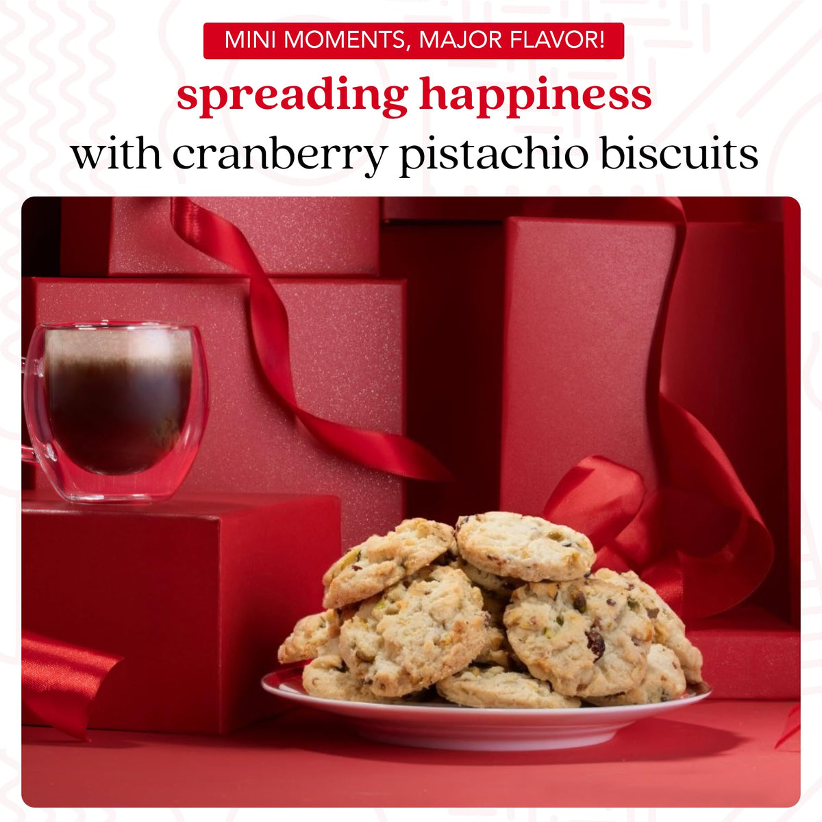 David's Cookies cranberry pistachio biscuits texture closeup emphasizes crunch.