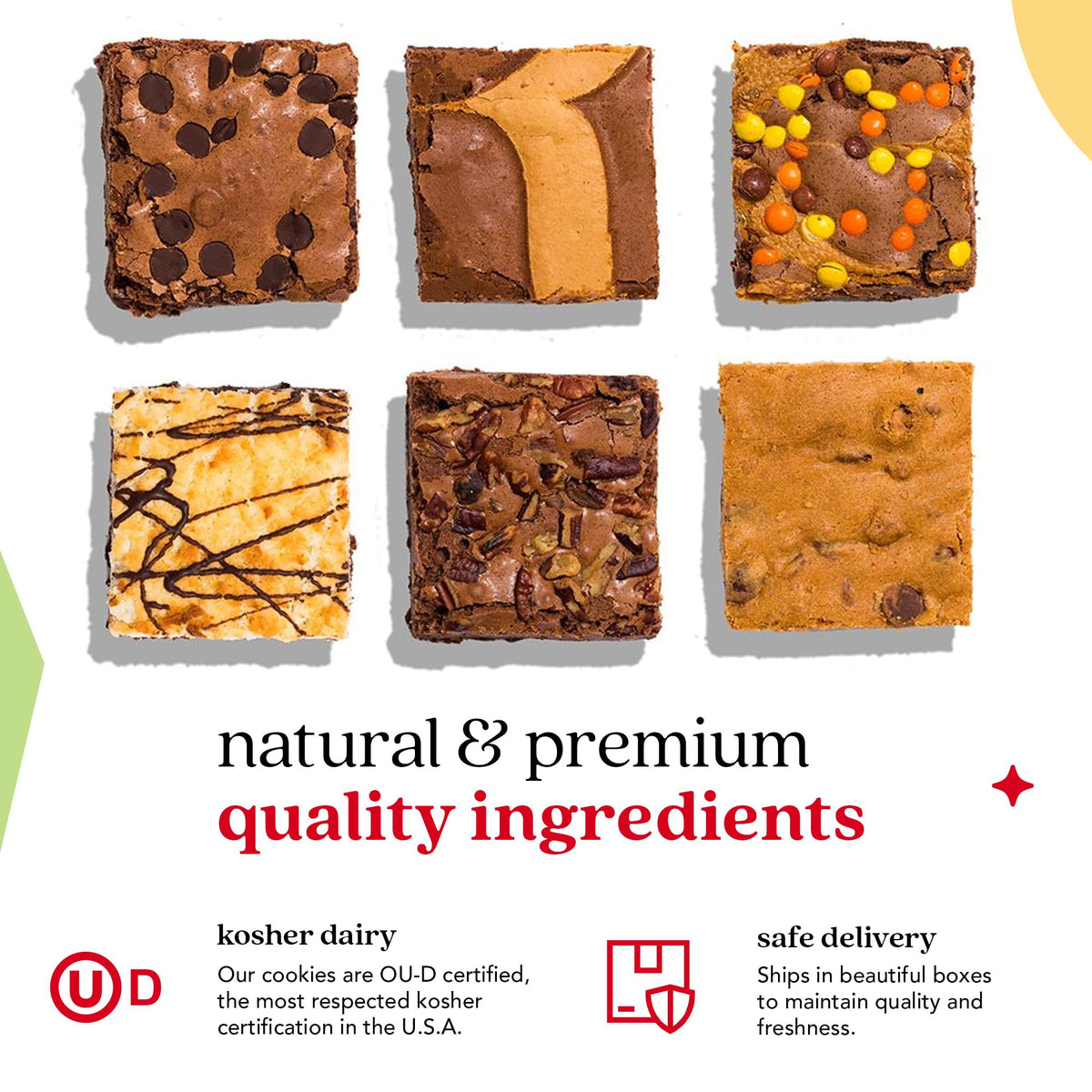 David's Cookies individually wrapped brownie slices for on-the-go snacking.