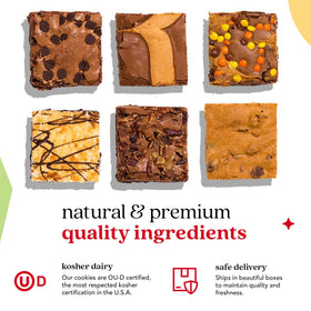 David's Cookies individually wrapped brownie slices for on-the-go snacking.