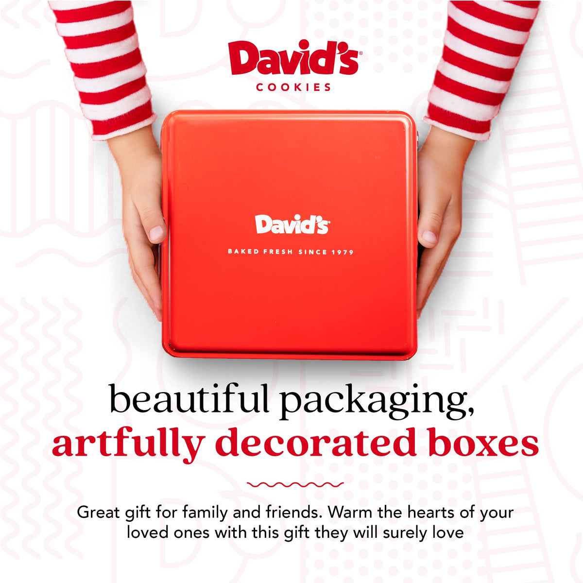 David's Cookies gift pack ready for birthdays and holidays.