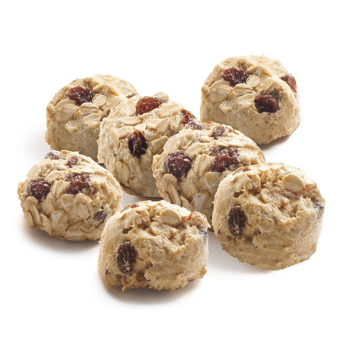 David's Cookies oatmeal raisin dough balls, convenient ready-to-bake option for quick snacks.