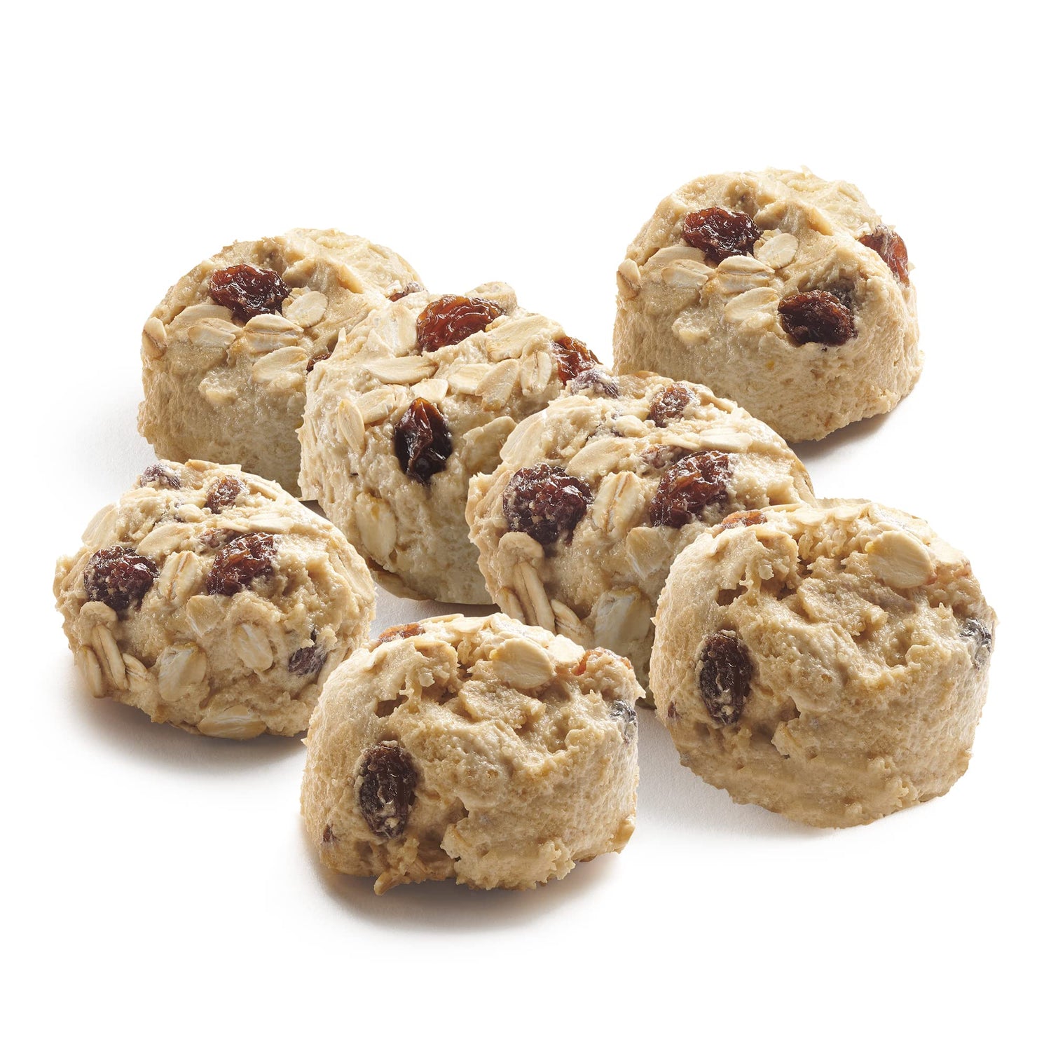 David's Cookies oatmeal raisin dough balls, convenient ready-to-bake option for quick snacks.