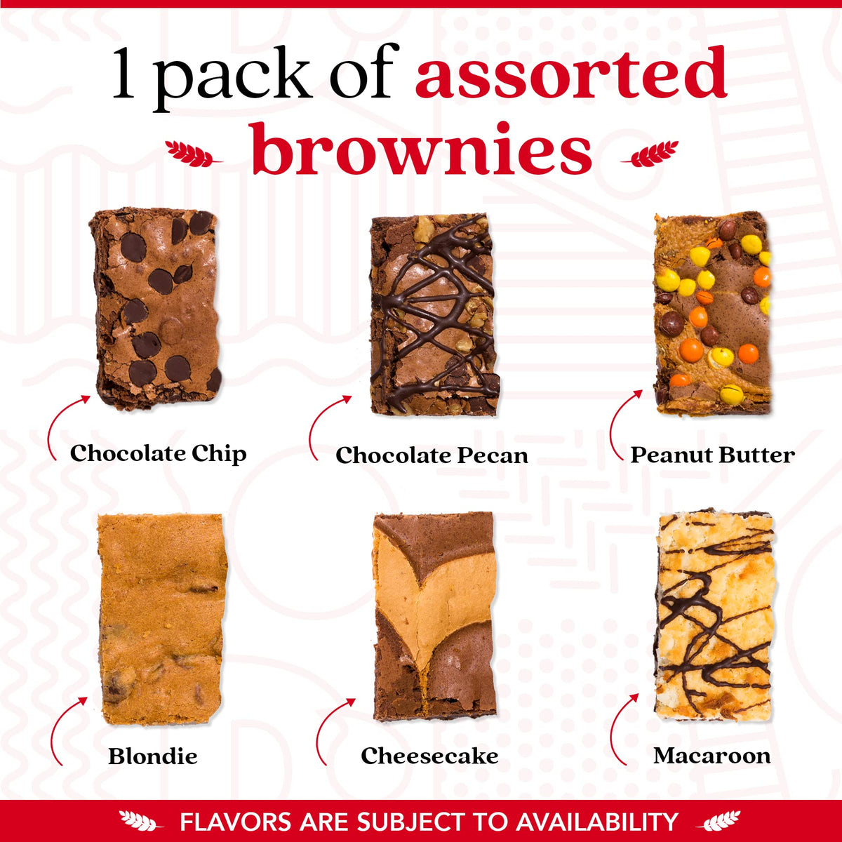 David's Cookies assorted brownie flavors offering variety to satisfy different cravings