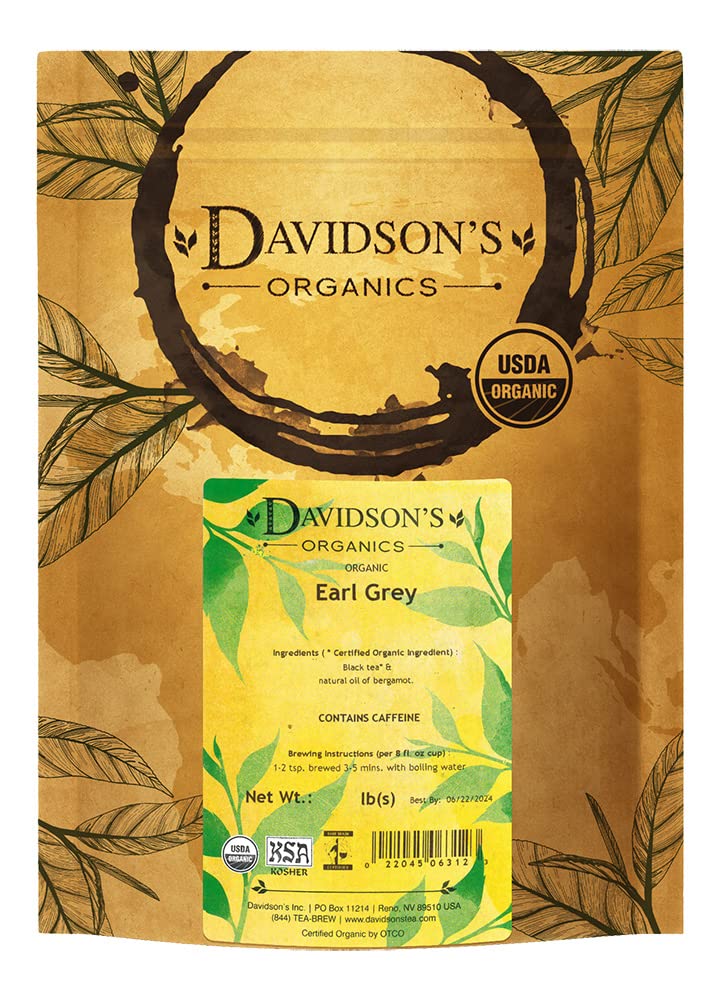 Davidson's Earl Grey loose-leaf tea with bergamot for a citrus-forward cup.