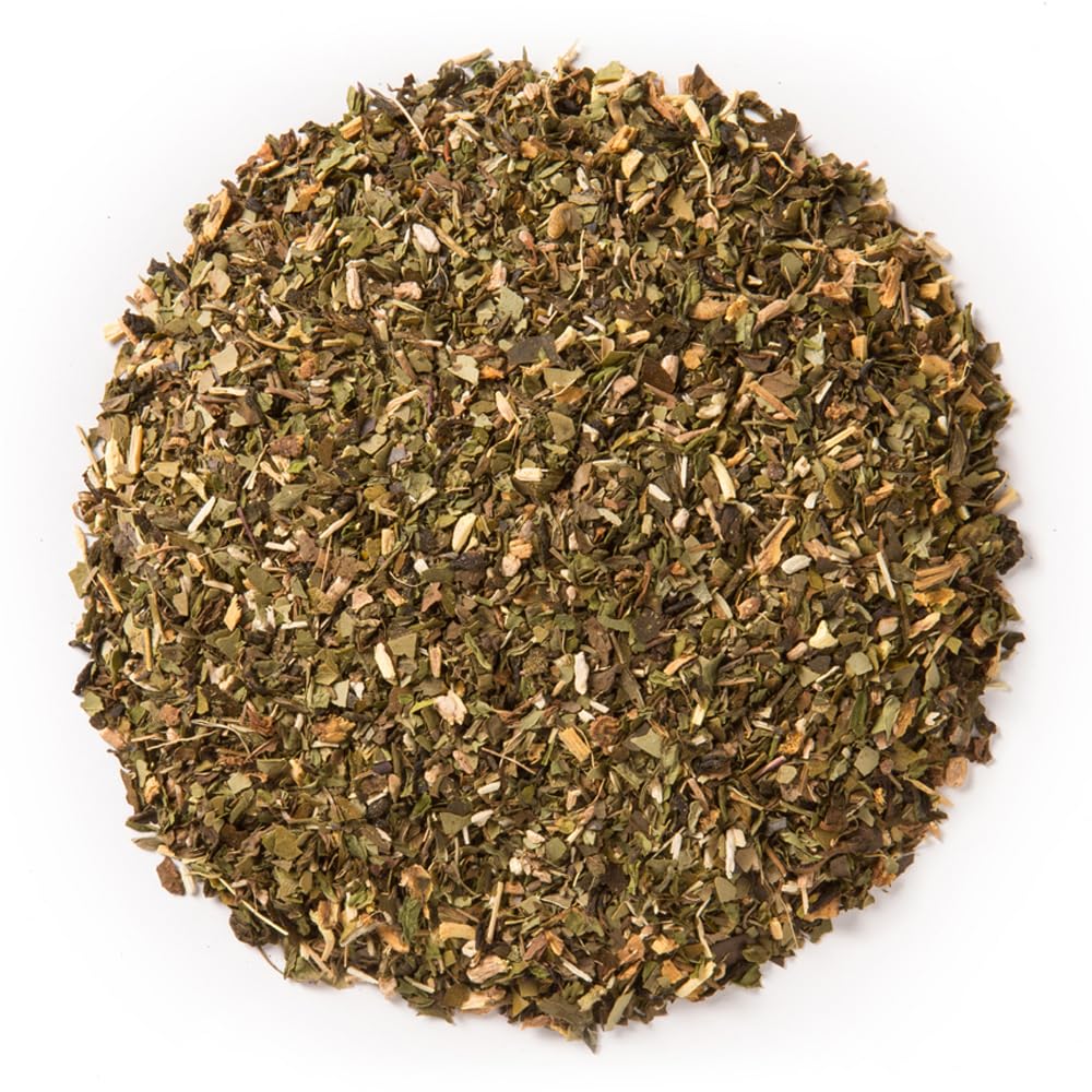 Davidson's Energize tea cup pour shows a fragrant, uplifting infusion ready to sip.