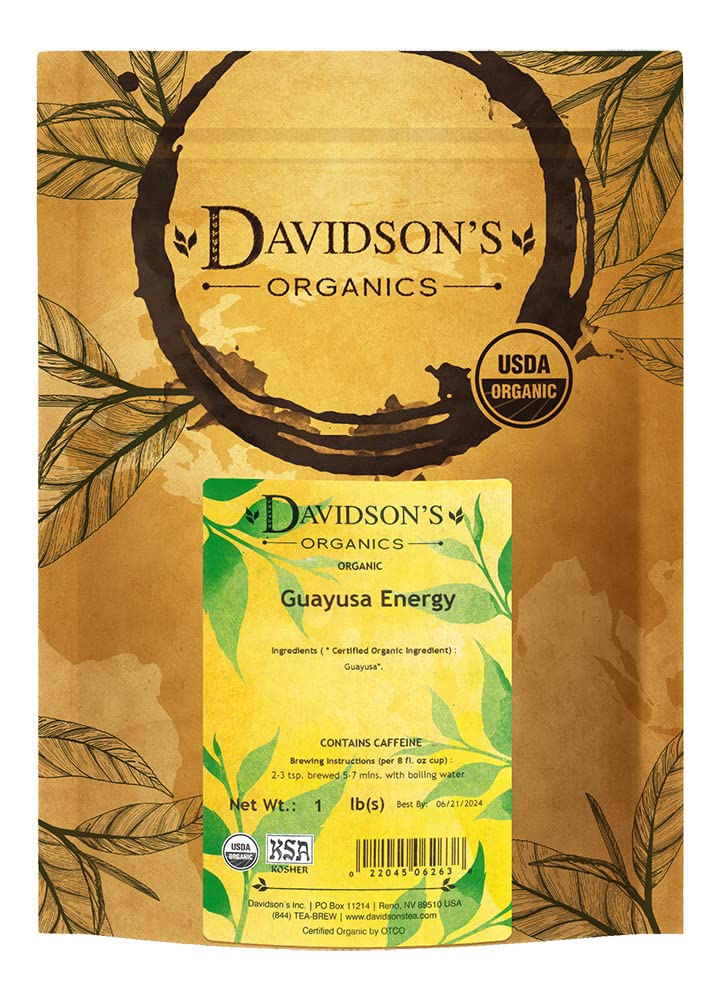 Davidson's Guayusa Energy loose leaf bag delivers smooth alertness without jitters.
