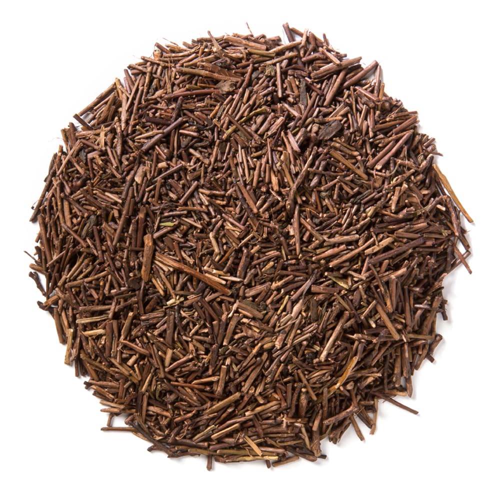 Davidson's Kukicha loose-leaf twig tea close-up, showing twig pieces.