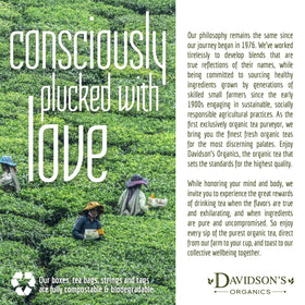 Davidson's Organic tea sustainability emphasis in farming and ethics