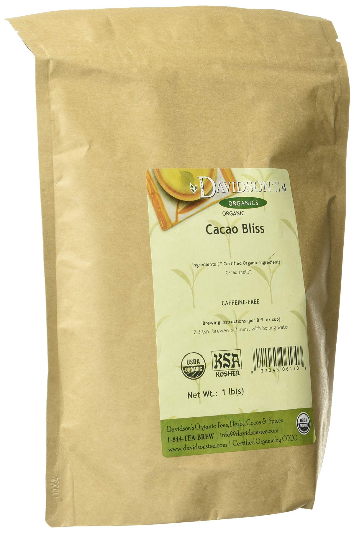 Davidson's Cacao Bliss packaging highlights organic farming and sustainable sourcing