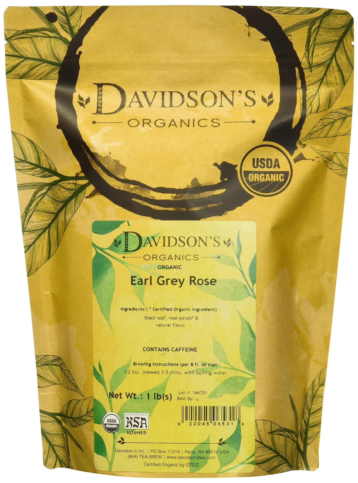 Davidson's Organics Earl Grey Rose delivers a comforting aroma and smooth finish in every cup.