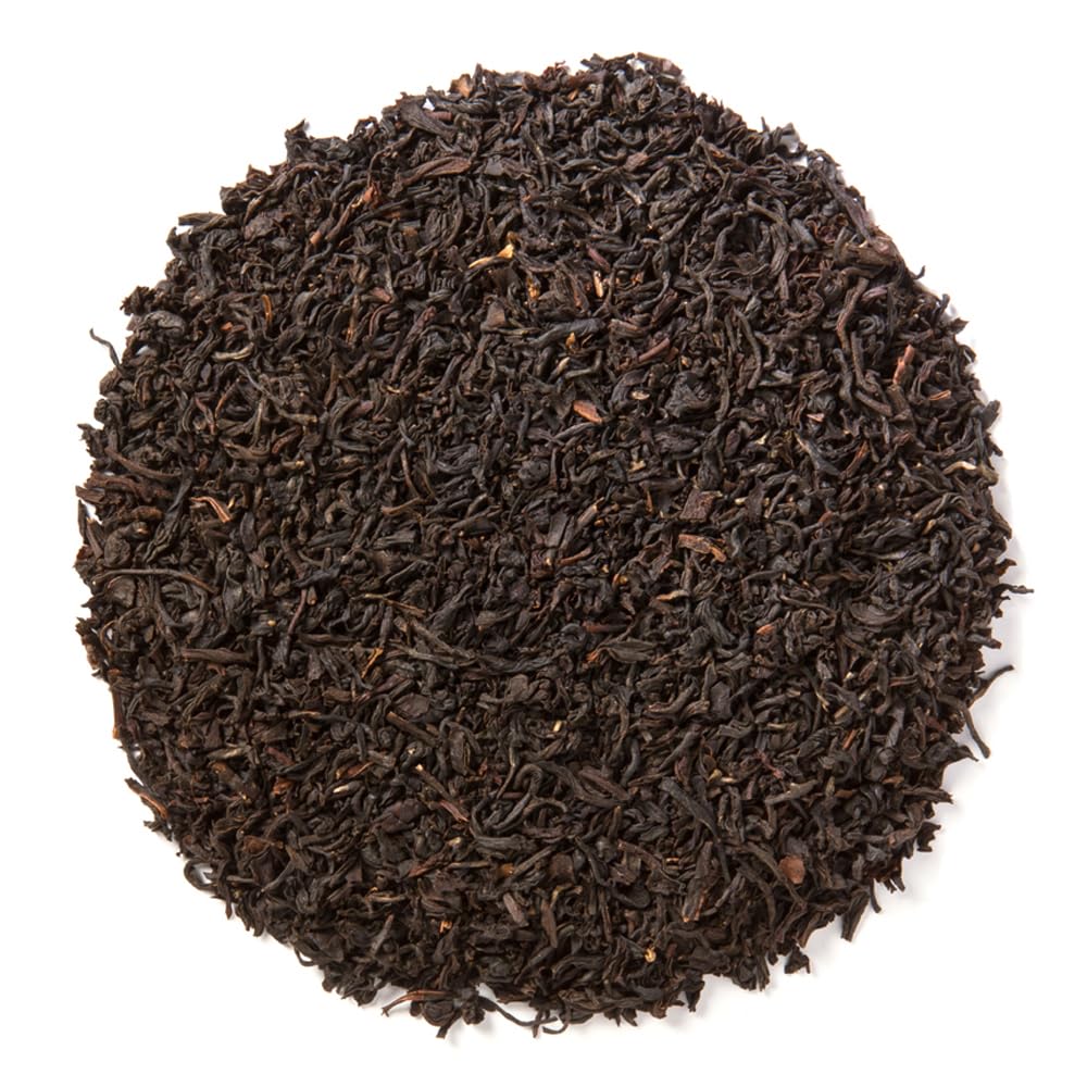 Davidson's Organics English Breakfast cup showing rich aroma and robust flavor.