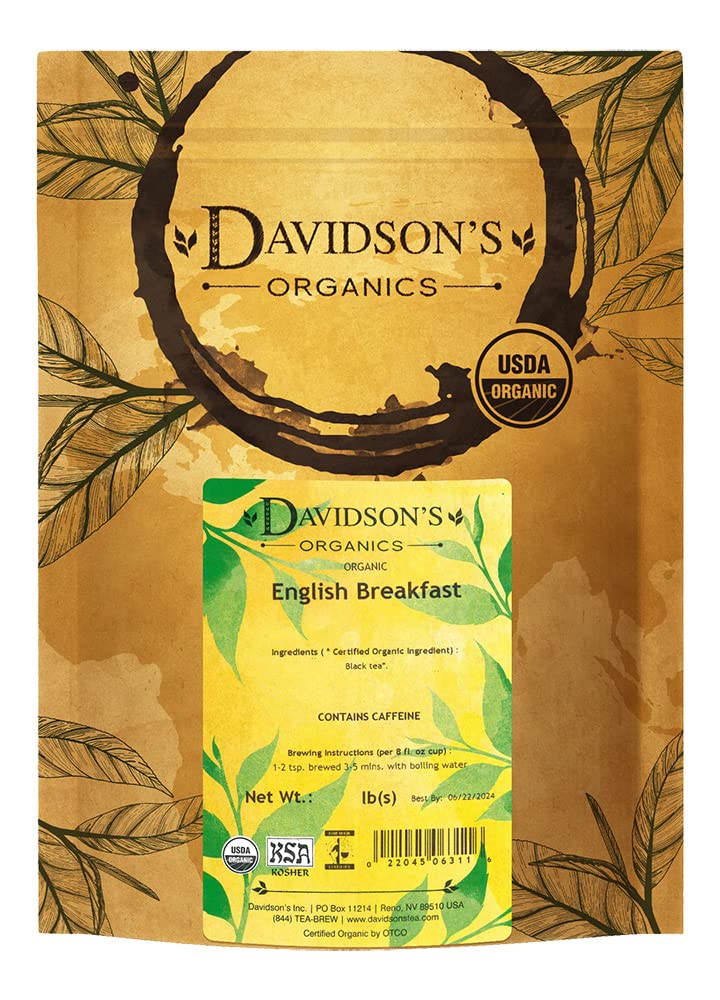Davidson's Organics English Breakfast leaf ready for a full-bodied brew.