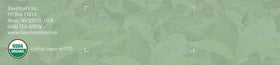 Davidson's Organics organic certification badge on packaging indicating trusted quality