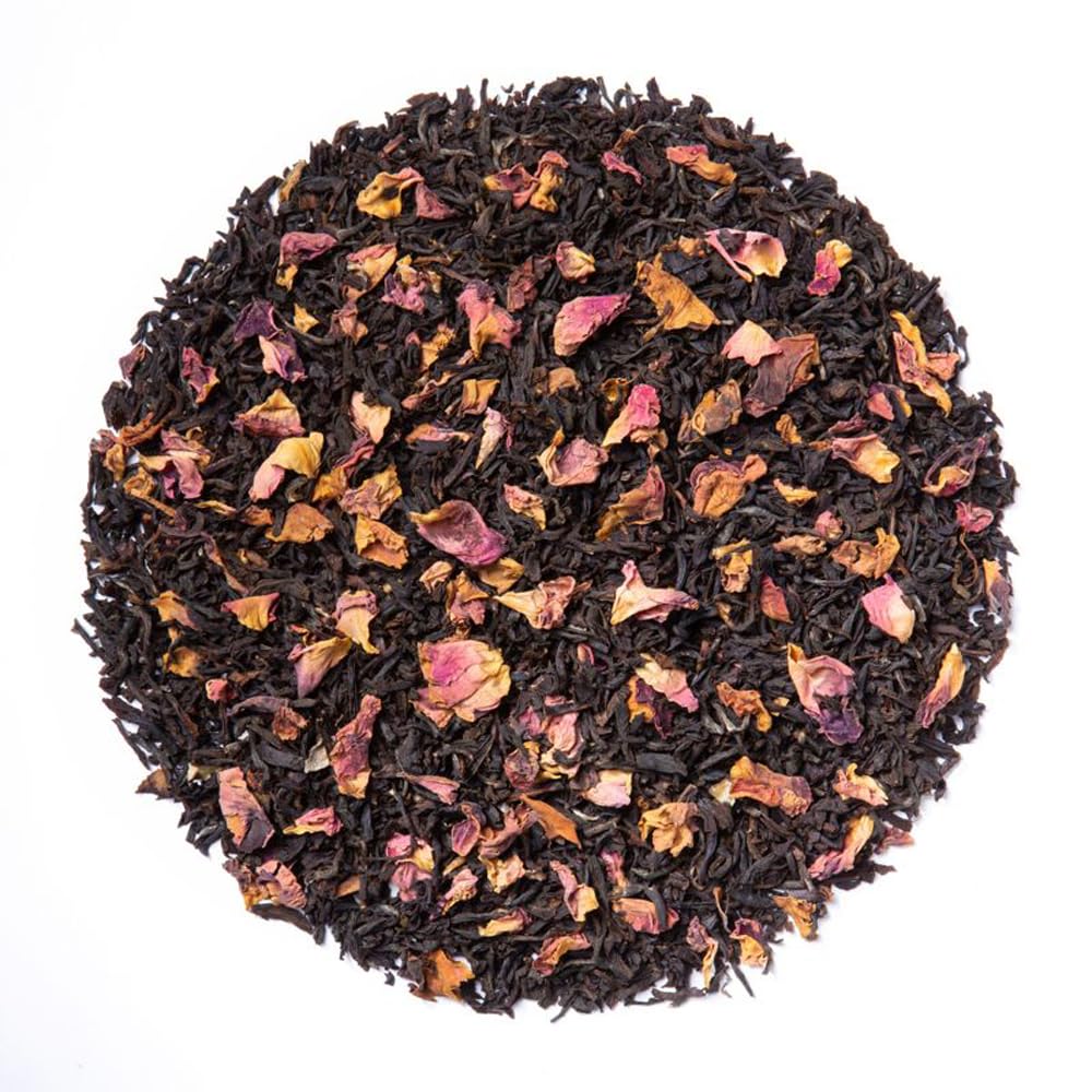 Davidson's Organics Earl Grey Rose tea leaves deliver a bold flavor with a delicate rose finish.