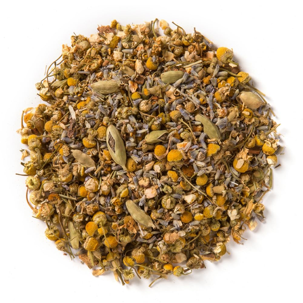 Davidson's Sleep brewed cup after steeping, promotes calm and unwinding.