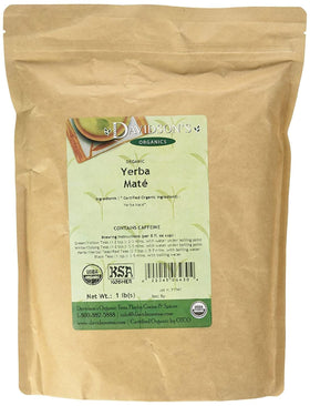 Davidson's Organics Yerba Mate steeping tea captures rich aroma and energy potential.
