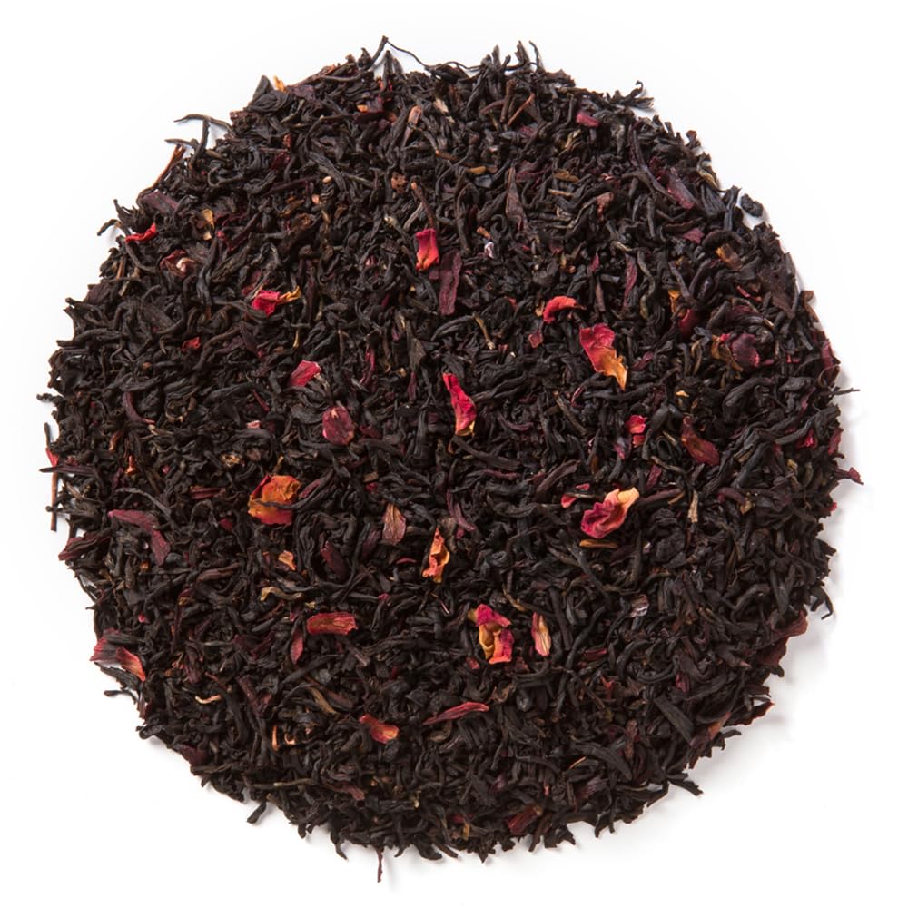 Davidson's Strawberry Essence tea leaves closeup highlighting rich aroma for daily ritual.