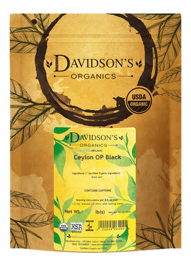 Davidson's Ceylon OP Black loose leaf tea for a rich breakfast brew.