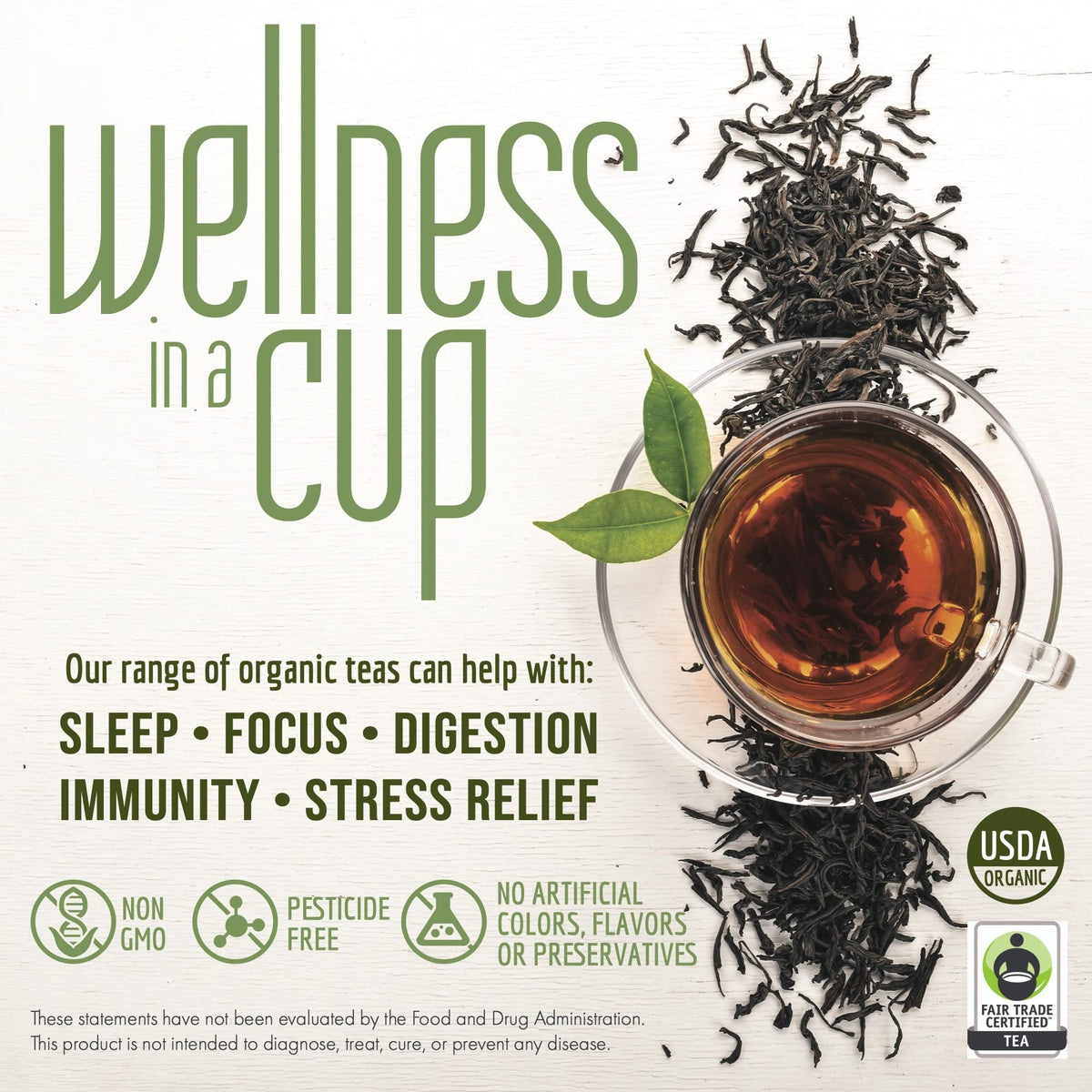 Sustainable farm-to-cup sourcing at Davidson's Organic teas.