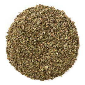 Davidson's Spearmint Leaves bag closeup, organic mint aroma promising a flavorful cup.