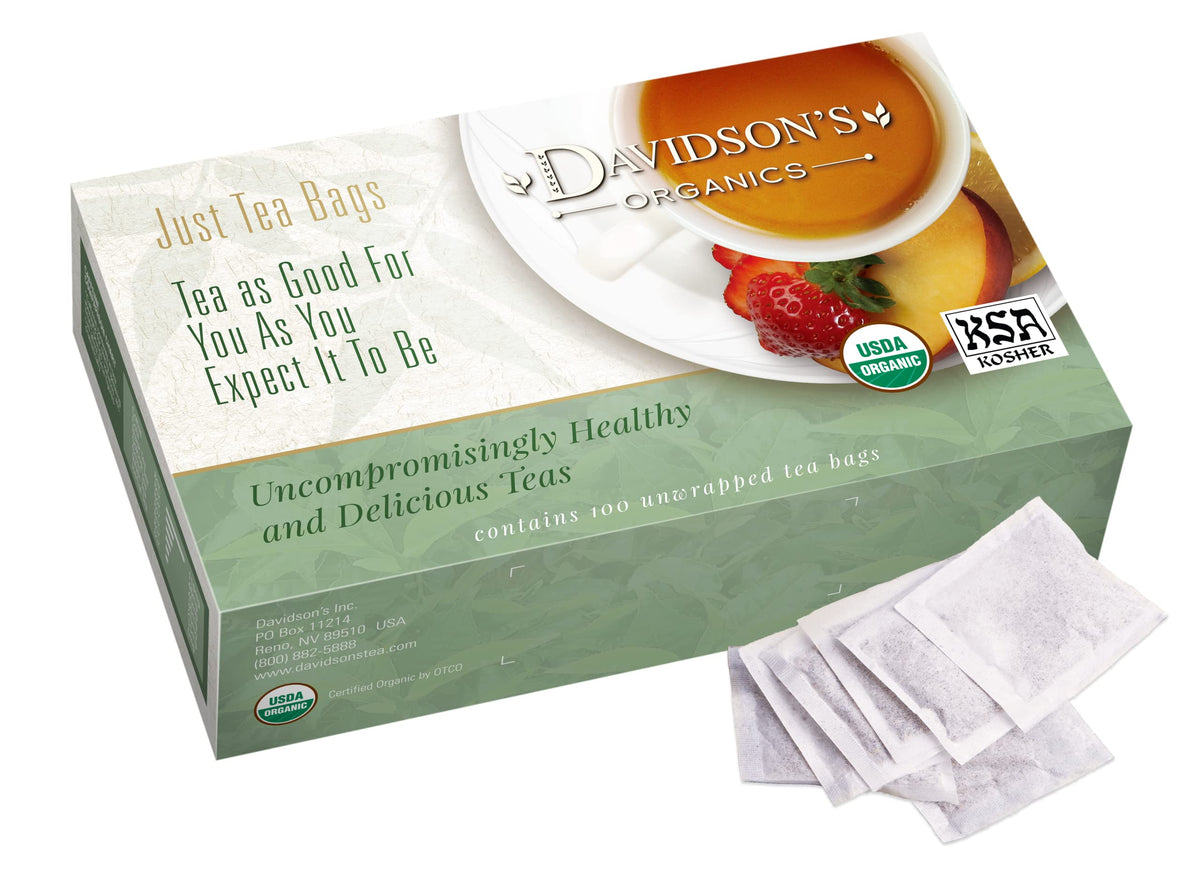 Davidson's Tulsi Pure Leaves tea bags offer a soothing aroma for mindful sipping.