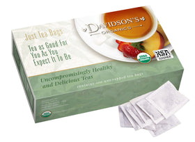 Davidson's Tulsi Pure Leaves tea bags offer a soothing aroma for mindful sipping.