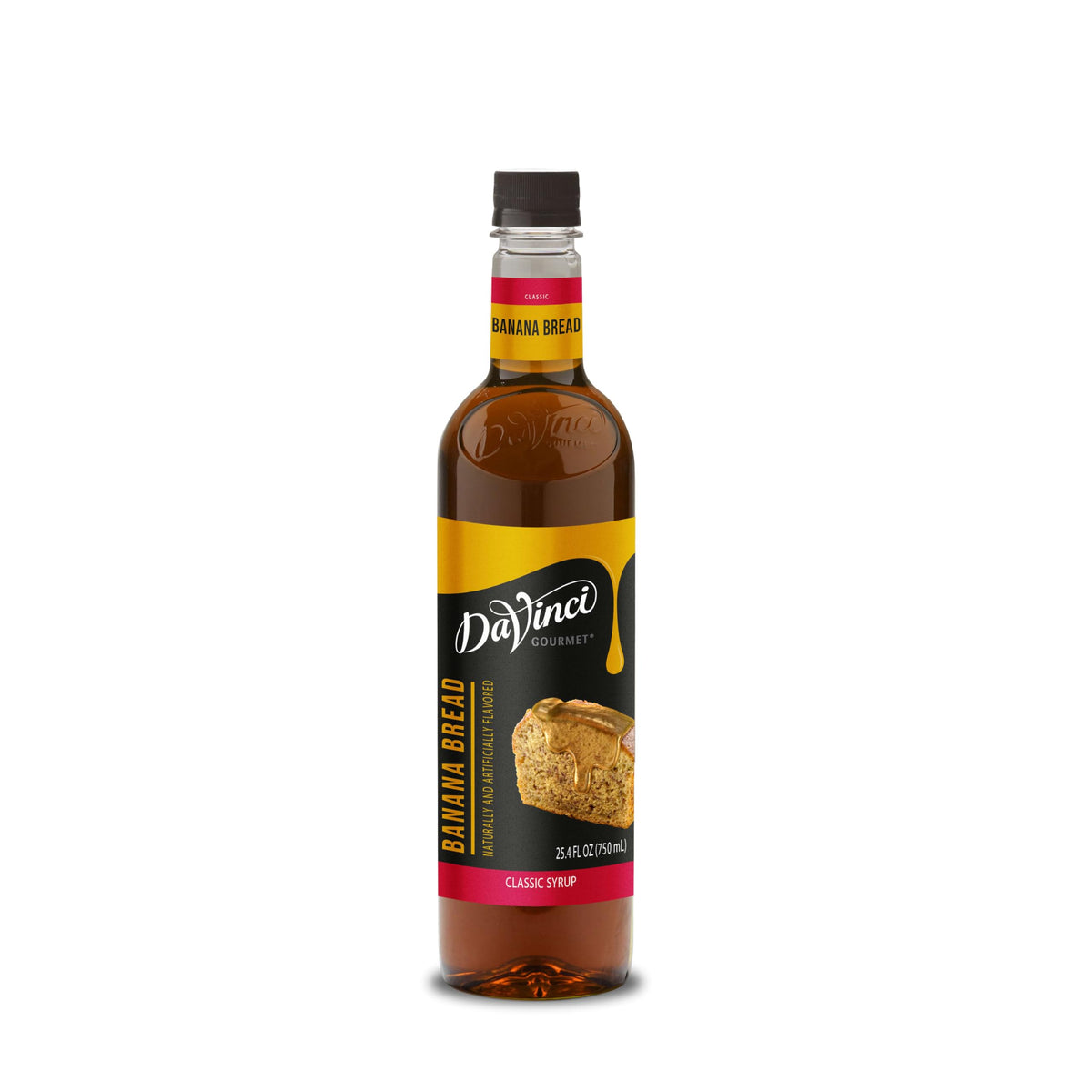 DaVinci Gourmet Banana Bread Syrup pour—bakery-inspired flavor for coffees and cocktails.