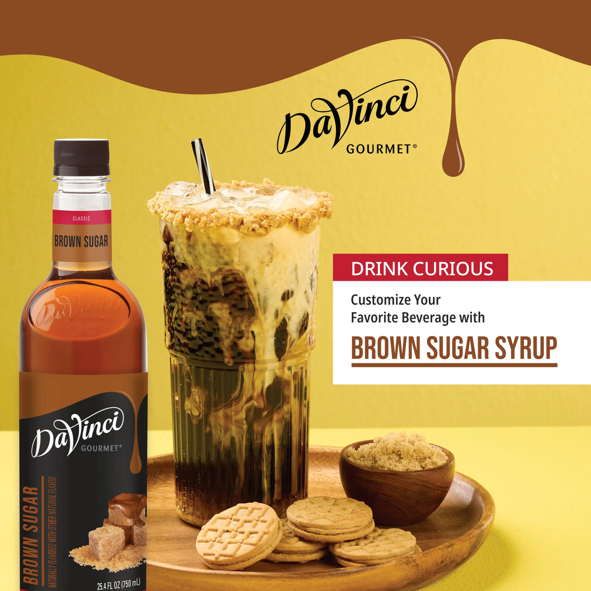 DaVinci Gourmet Brown Sugar Syrup used in a cocktail for caramel nuance.