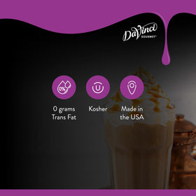 DaVinci Gourmet Chai Amore East India Spice Latte Mix pouring into a cup mid-prep.