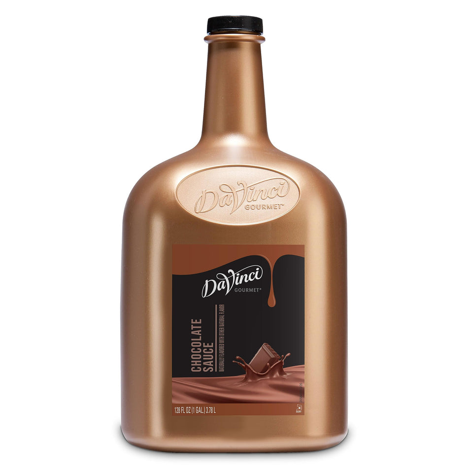 DaVinci Gourmet Chocolate Sauce pour showcasing rich cocoa depth for drinks