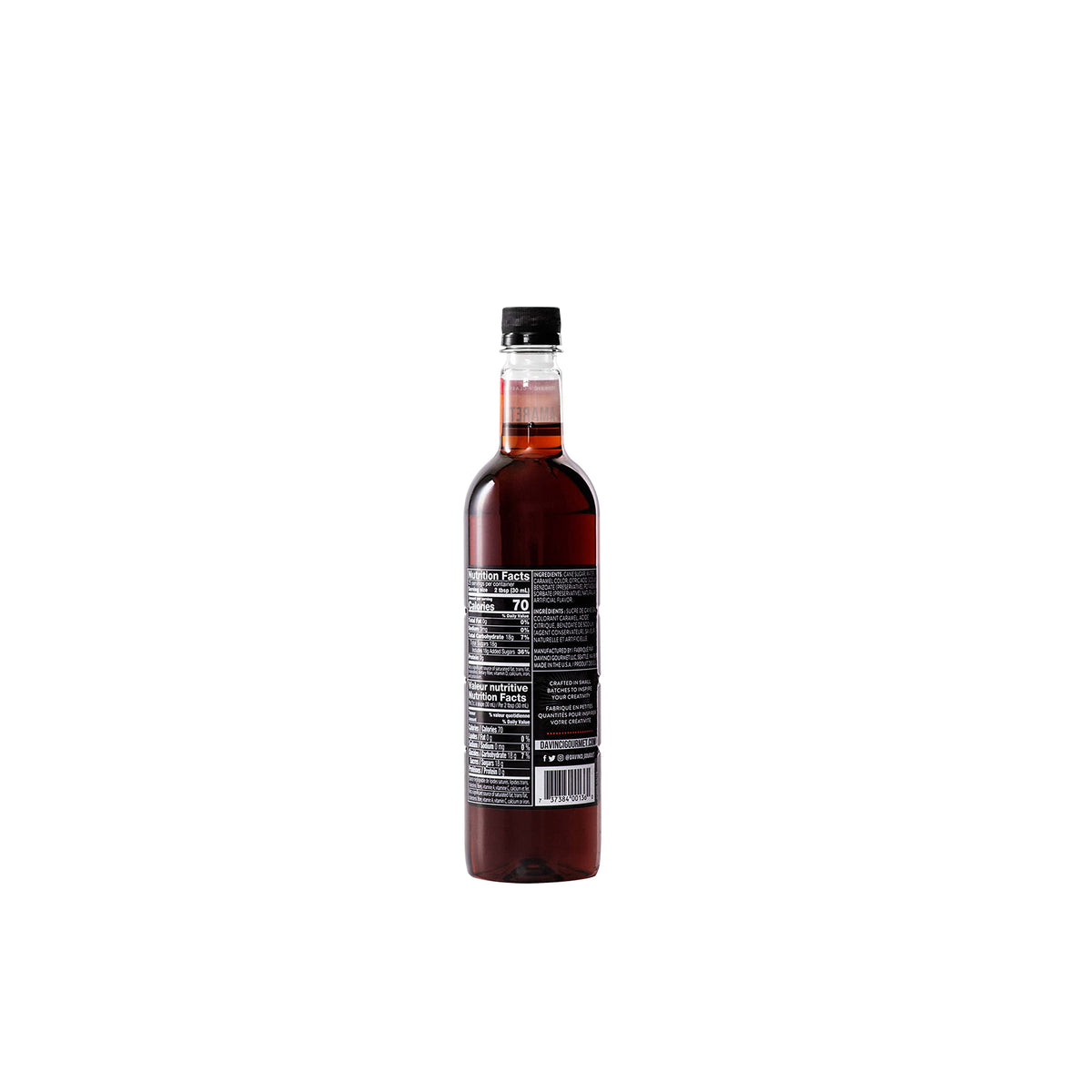 Davinci Gourmet Amaretto Syrup pour demonstrates easy dosing for coffee and cocktails.