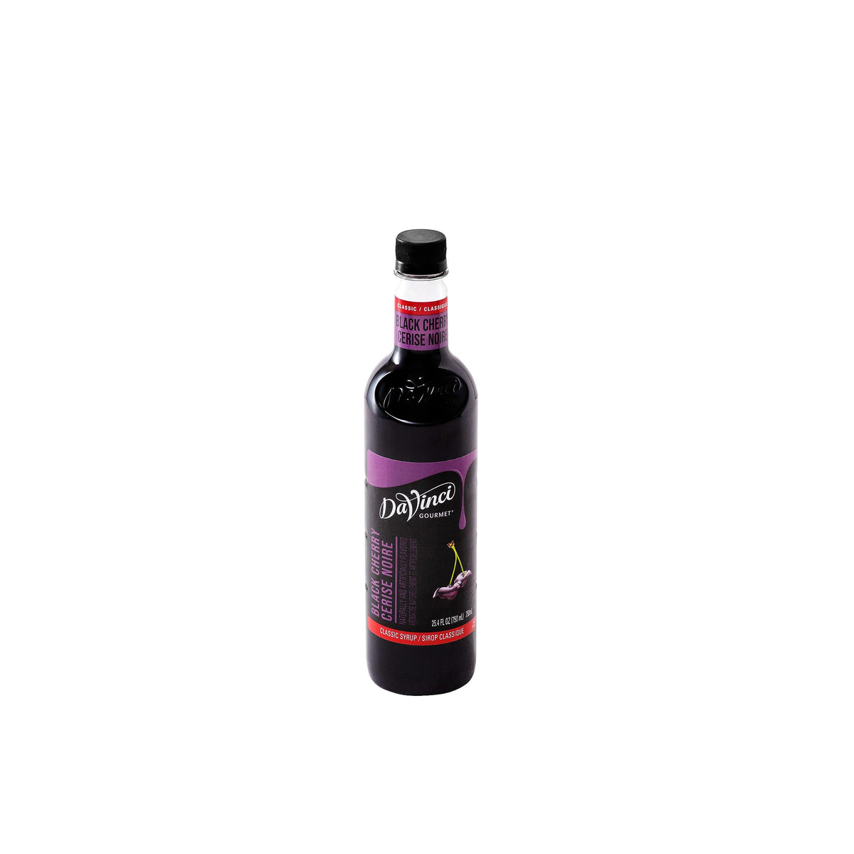 DaVinci Gourmet Classic Black Cherry syrup displayed on a backbar setup.