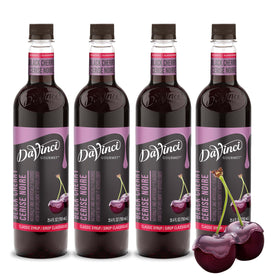 DaVinci Gourmet Classic Black Cherry Syrup bottle with rich cherry aroma for beverages