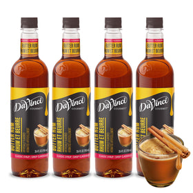 DaVinci Gourmet Classic Butter Rum Syrup bottle showcasing creamy flavor for beverages