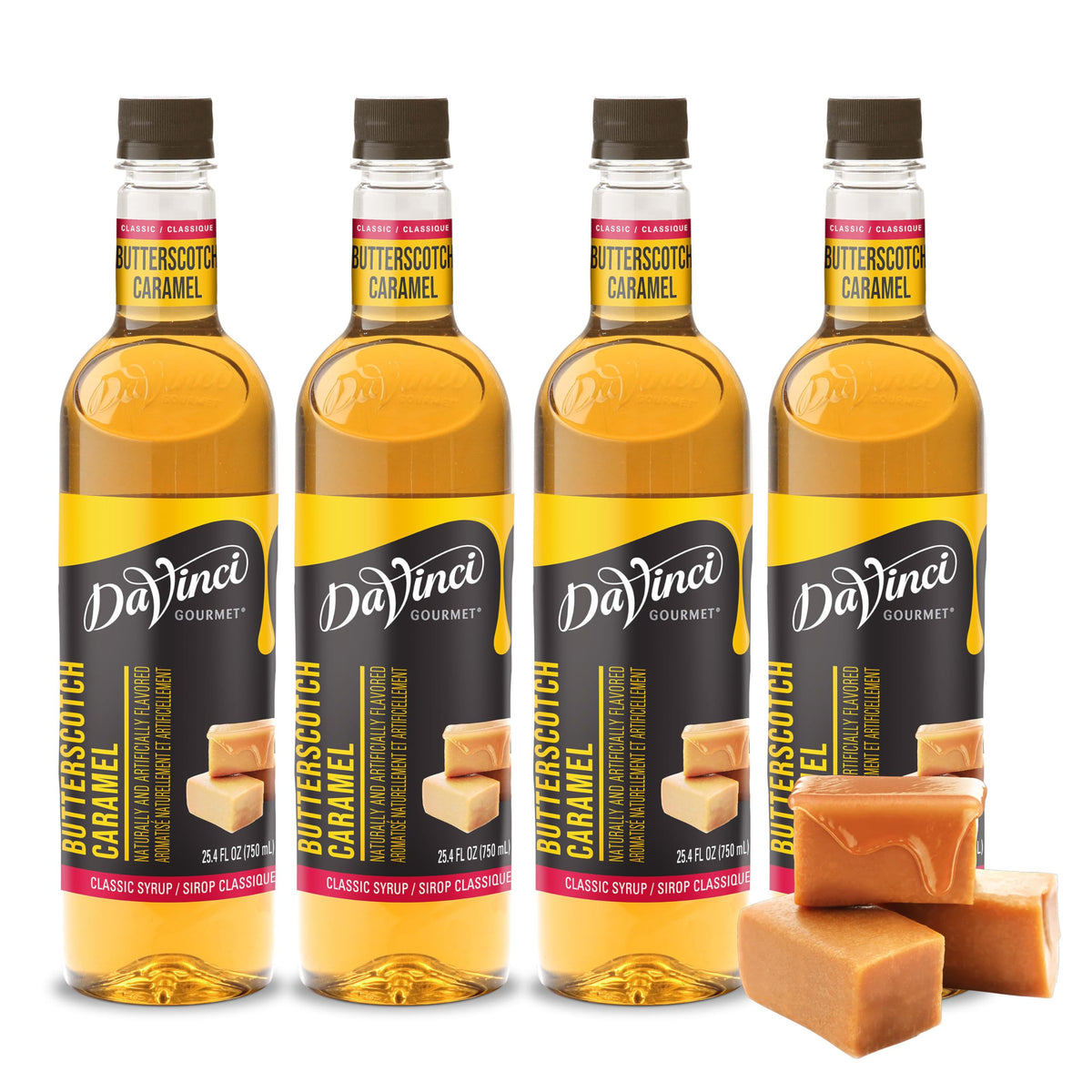 DaVinci Gourmet Classic Butterscotch Syrup bottle ready for beverages and desserts.