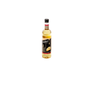 DaVinci Gourmet Classic Cheesecake Syrup bottle next to frozen yogurt for dessert topping