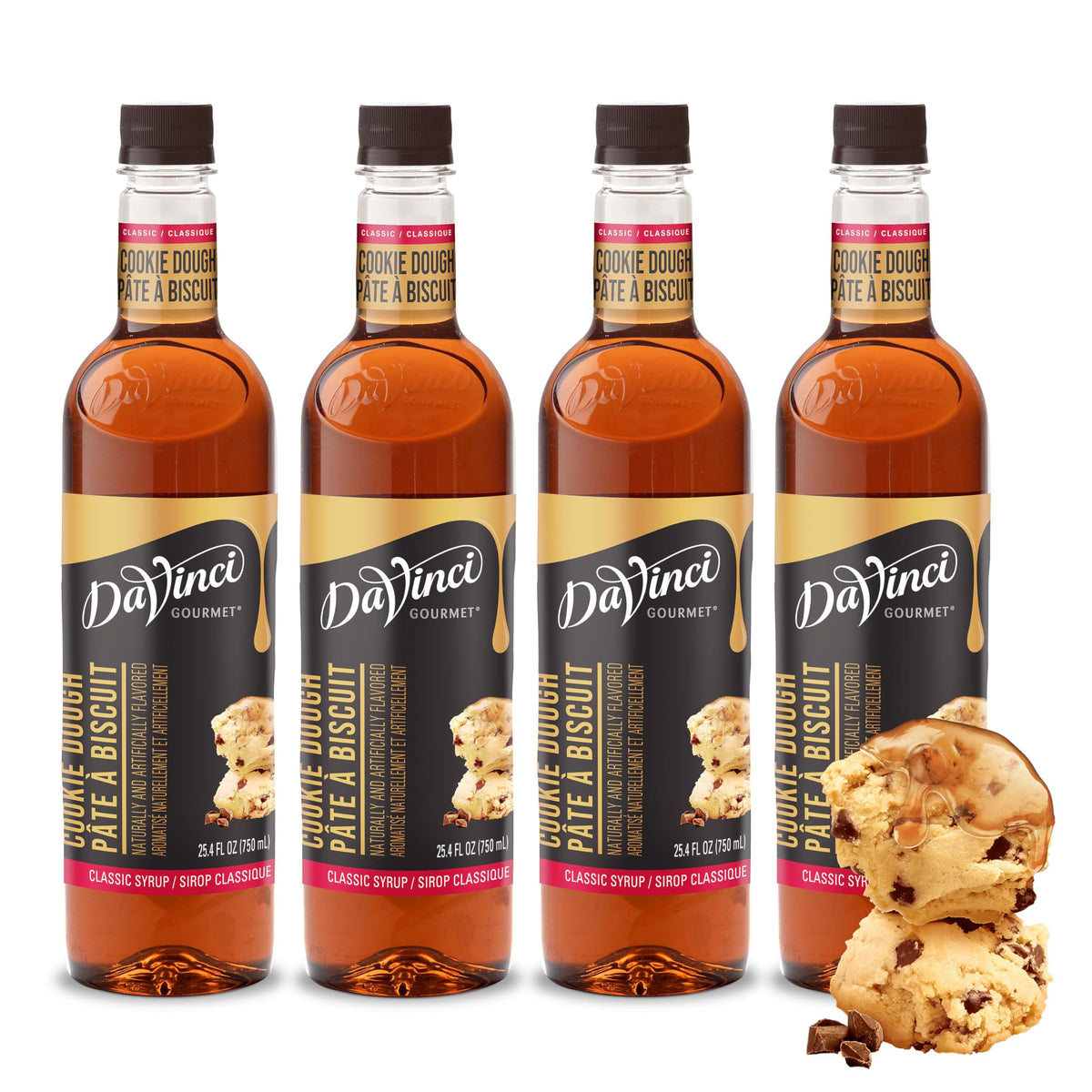DaVinci Gourmet Classic Cookie Dough Syrup bottle ready to flavor coffee.