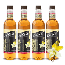 DaVinci Gourmet Classic French Vanilla Syrup bottle for rich, smooth flavor in beverages.