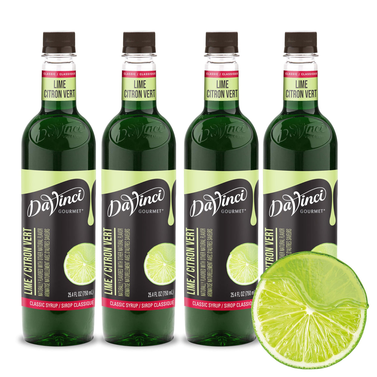 DaVinci Gourmet Classic Lime Syrup bottle highlighting bright citrus for drinks
