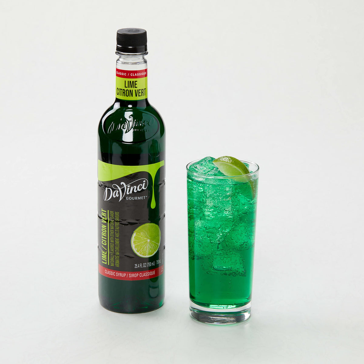 DaVinci Gourmet Classic Lime Syrup drizzle on ice cream